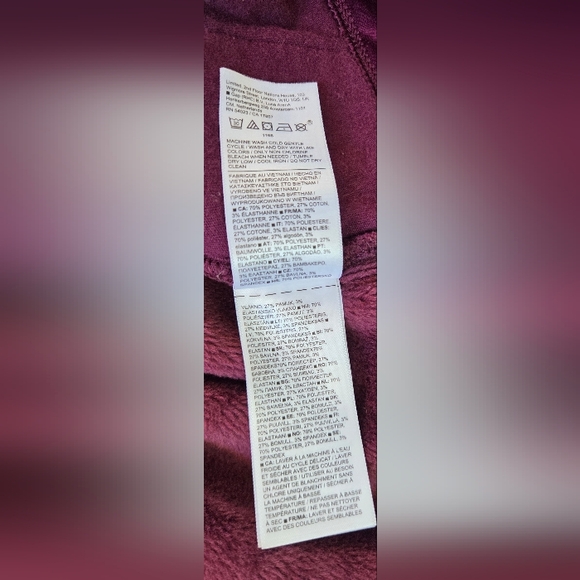 Athleta Womens Cozy Karma Funnel Neck Sweatshirt Burgundy Size Small Pockets - Picture 12 of 13